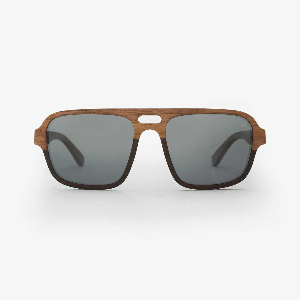 Sustainable Sunglasses - Nazere Walnut Wood Sunglasses