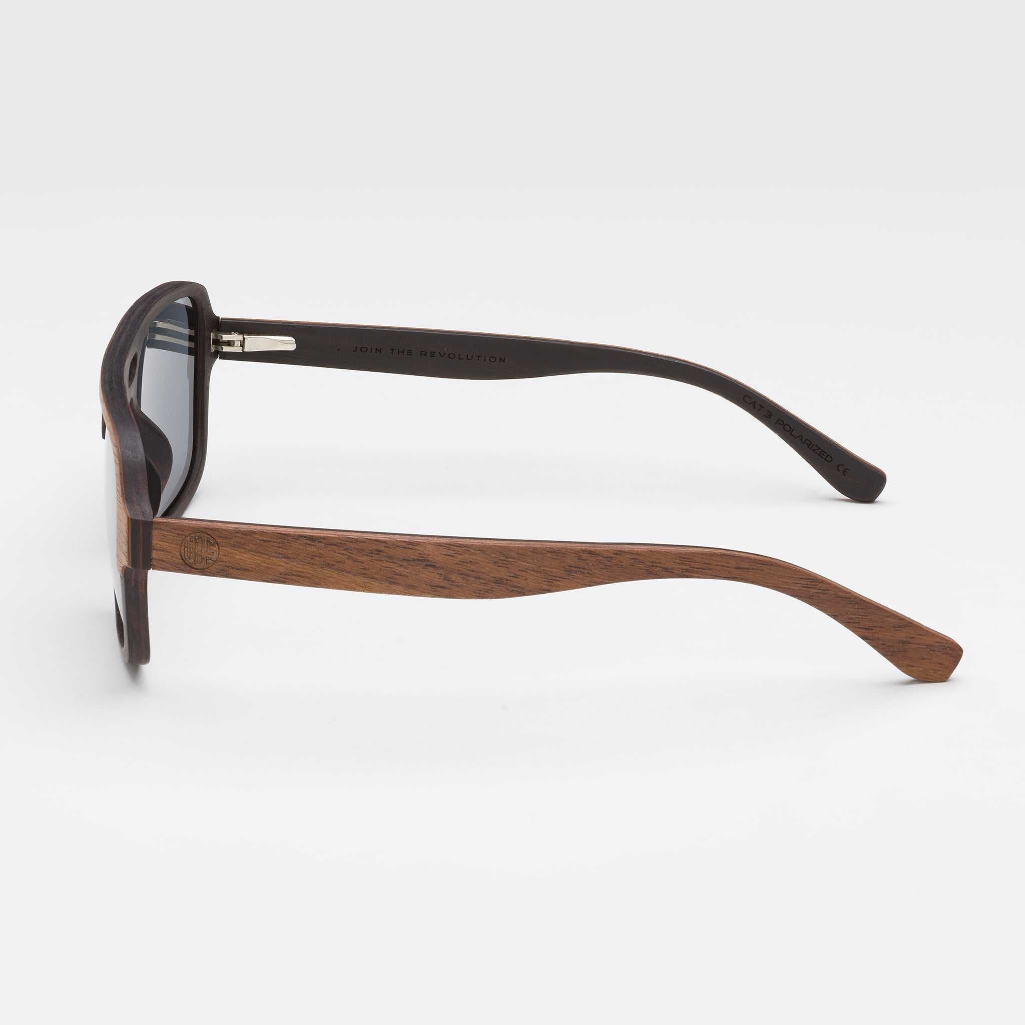 Sustainable Sunglasses - Nazere Walnut Wood Sunglasses