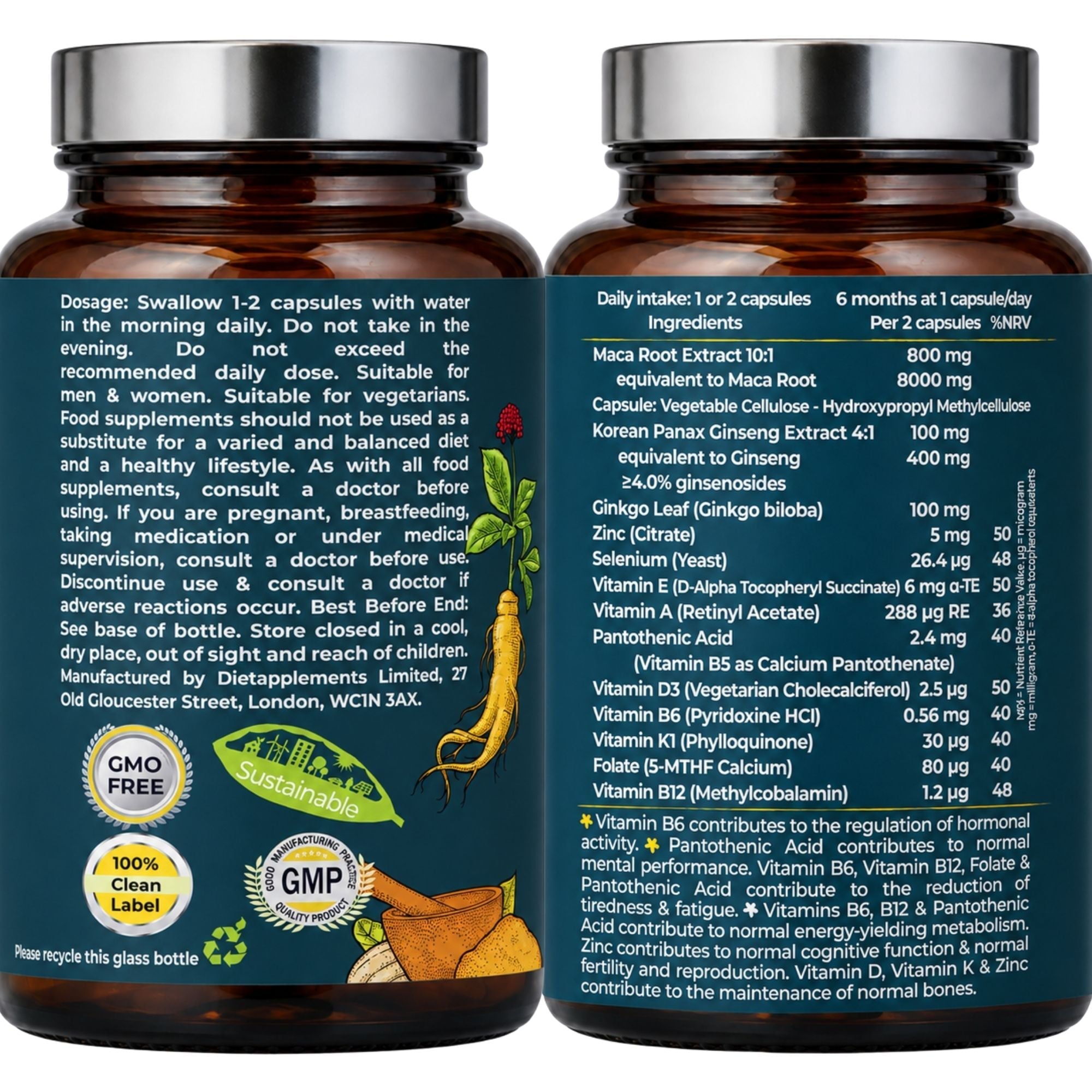Maca, Korean Ginseng & Ginkgo Biloba Complex