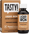 NovaFerrum Tasty | Pediatric Liquid Iron Drops for Infants & Kids (Ages 4 & Under) – 15 mg/mL, Chocolate Flavor, Gluten Free, Sugar Free | 120 Servings